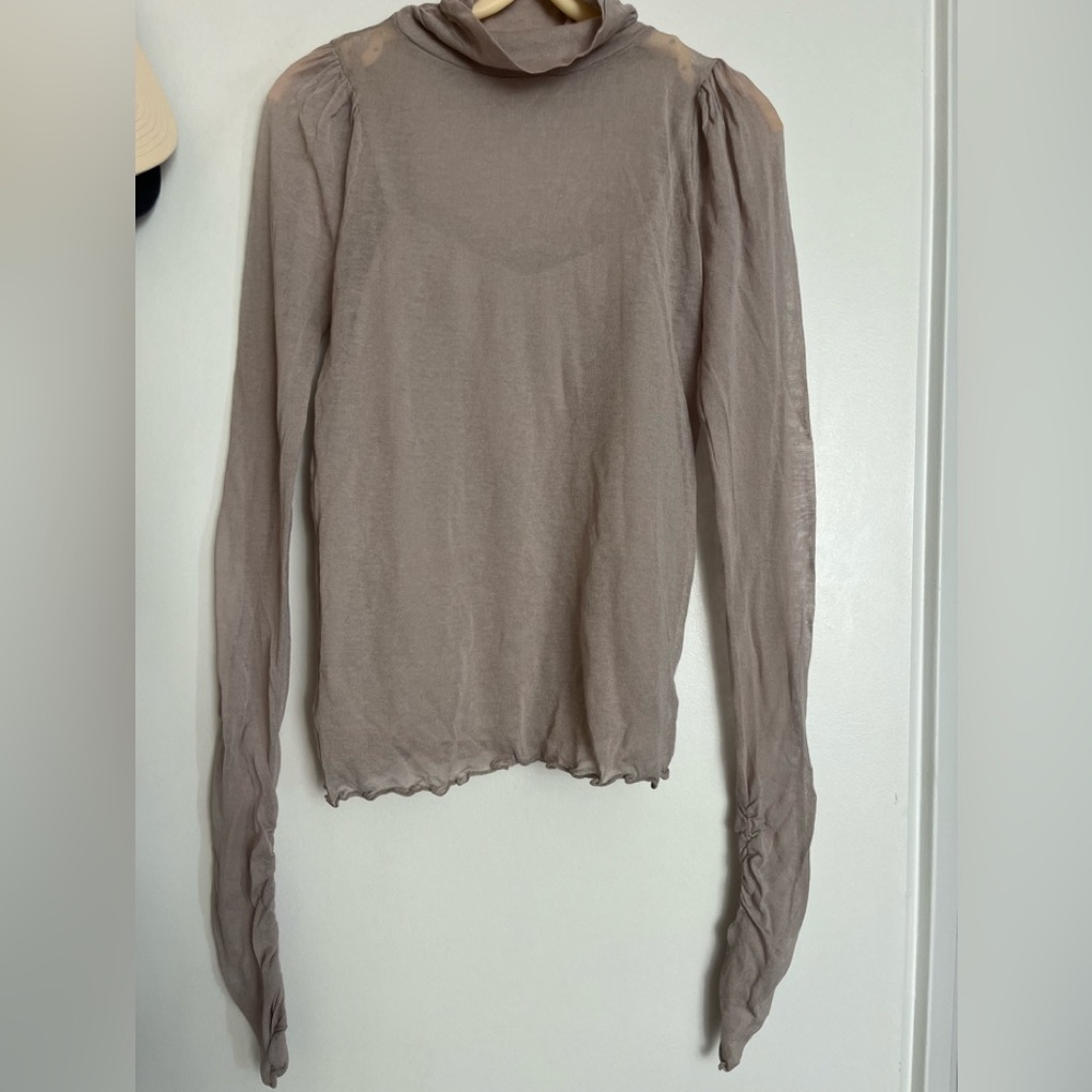 Chic Beige Long Sleeve Blouse